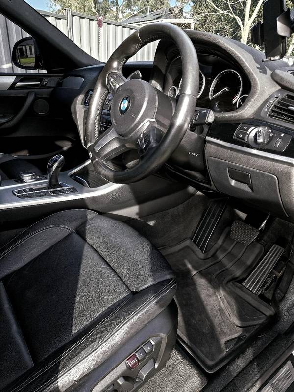 BMW X4 front interior after cleaning