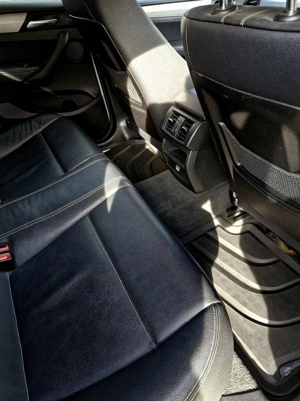 BMW X4 rear interior after cleaning